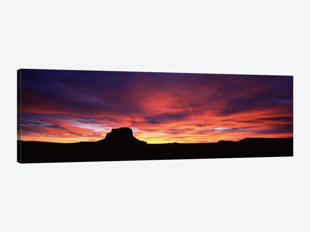 Buttes at sunset, Chaco Culture National Historic Park, New Mexico, USA by Panoramic Images 1-piece Canvas Print