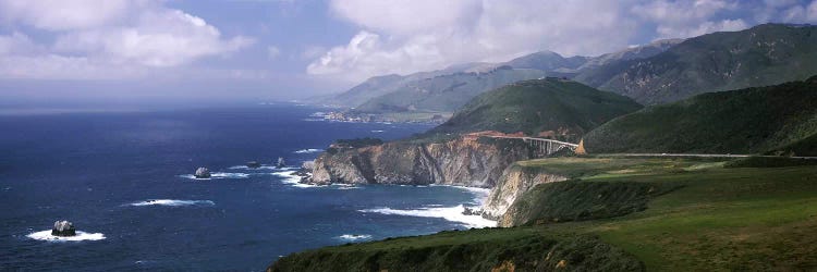 Coastal Landscape With A Distant View Of Bixby Creek Bridge, Big Sur, California, USA