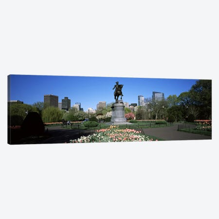 Statue in a garden, Paul Revere Statue, Boston Public Garden, Boston, Suffolk County, Massachusetts, USA Canvas Print #PIM6959} by Panoramic Images Canvas Wall Art
