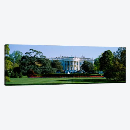 Lawn in front of a government buildingWhite House, Washington DC, USA Canvas Print #PIM695} by Panoramic Images Canvas Artwork
