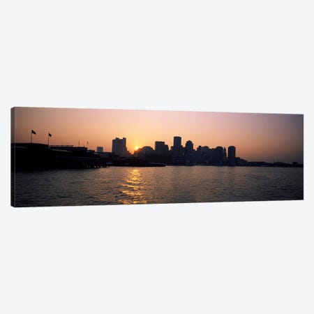 Buildings at the waterfront, Boston Harbor, Boston, Suffolk County, Massachusetts, USA Canvas Print #PIM6960} by Panoramic Images Canvas Art Print