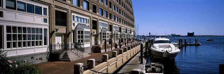 Boats at a harborRowe's Wharf, Boston Harbor, Boston, Suffolk County, Massachusetts, USA