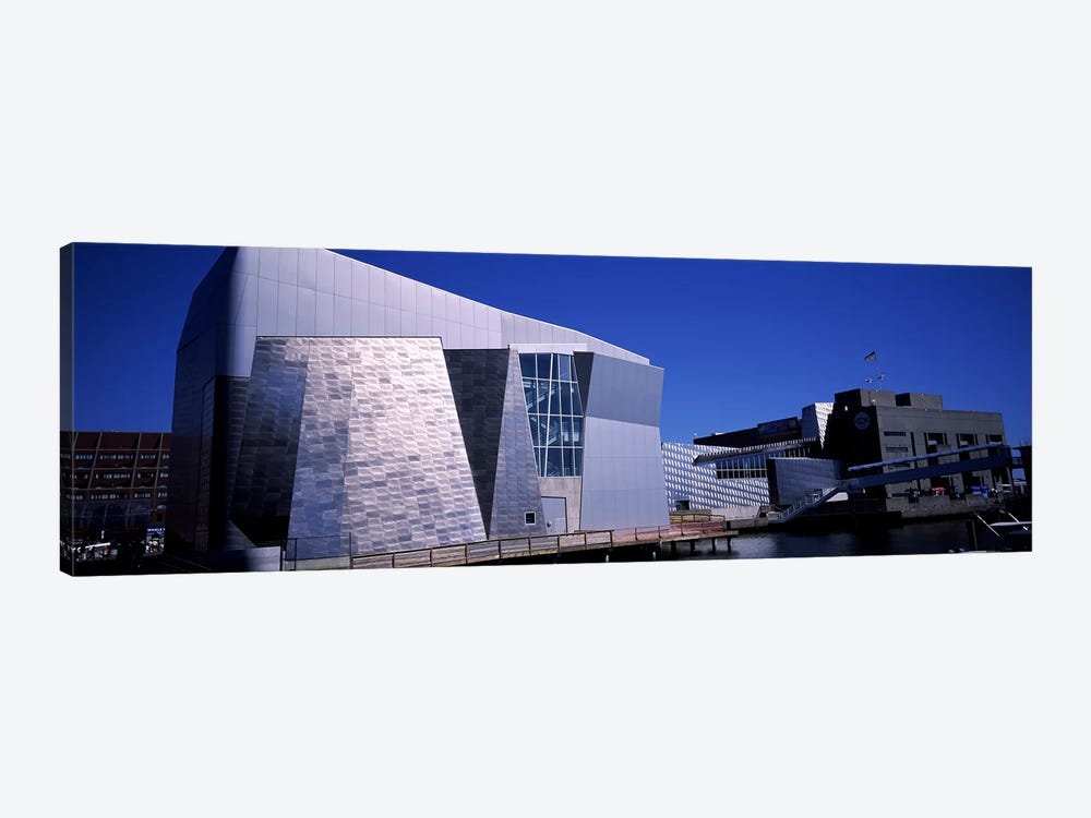 Buildings at the waterfront, New England Aquarium, Boston Harbor, Boston, Suffolk County, Massachusetts, USA by Panoramic Images 1-piece Canvas Art