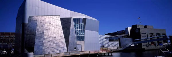 Boston: Buildings at the waterfront, New England Aquarium, Boston Harbor, Boston, Suffolk County, Massachusetts, USA by Panoramic Images