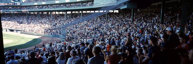 Spectators watching a baseball match in a stadium, Fenway Park, Boston, Suffolk County, Massachusetts, USA