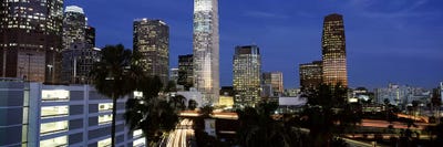 Skyscrapers in a city, City Of Los Angeles, Los Angeles County, California, USA by Panoramic Images canvas print