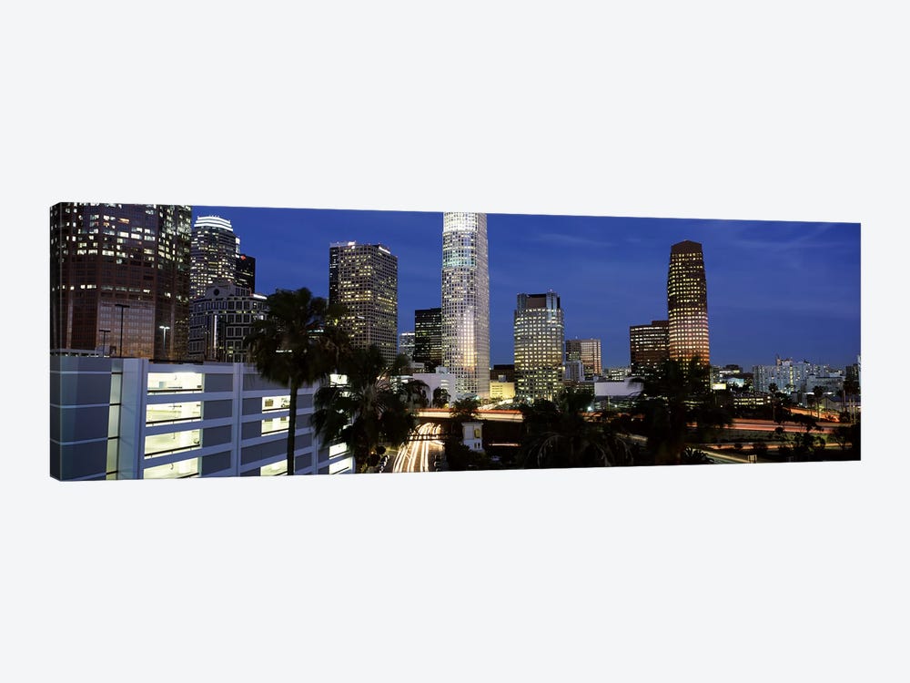 Skyscrapers in a city, City Of Los Angeles, Los Angeles County, California, USA by Panoramic Images 1-piece Canvas Print