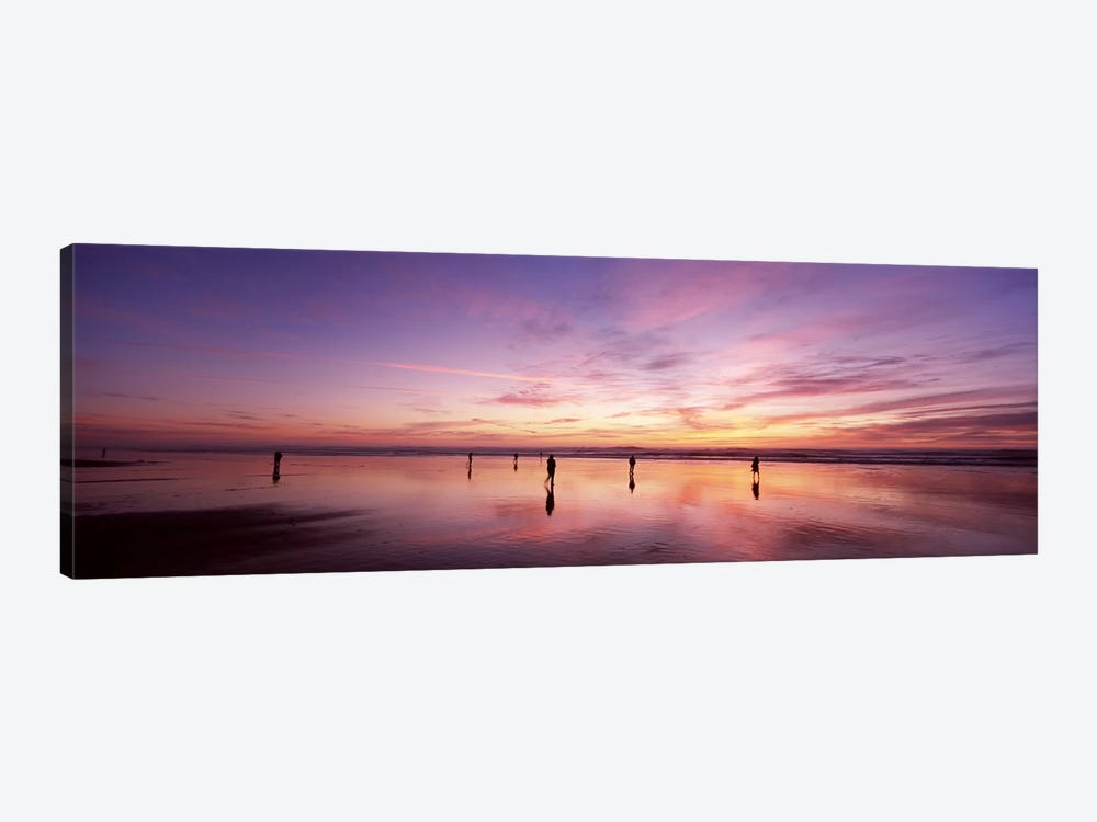 Group of people watching the sunset, San Francisco, California, USA by Panoramic Images 1-piece Art Print