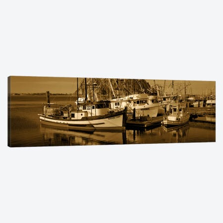 Fishing boats in the sea, Morro Bay, San Luis Obispo County, California, USA Canvas Print #PIM7008} by Panoramic Images Canvas Print