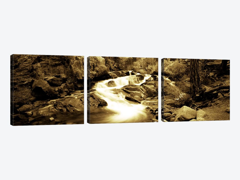 Stream flowing through rocks, Lee Vining Creek, Lee Vining, Mono County, California, USA by Panoramic Images 3-piece Art Print