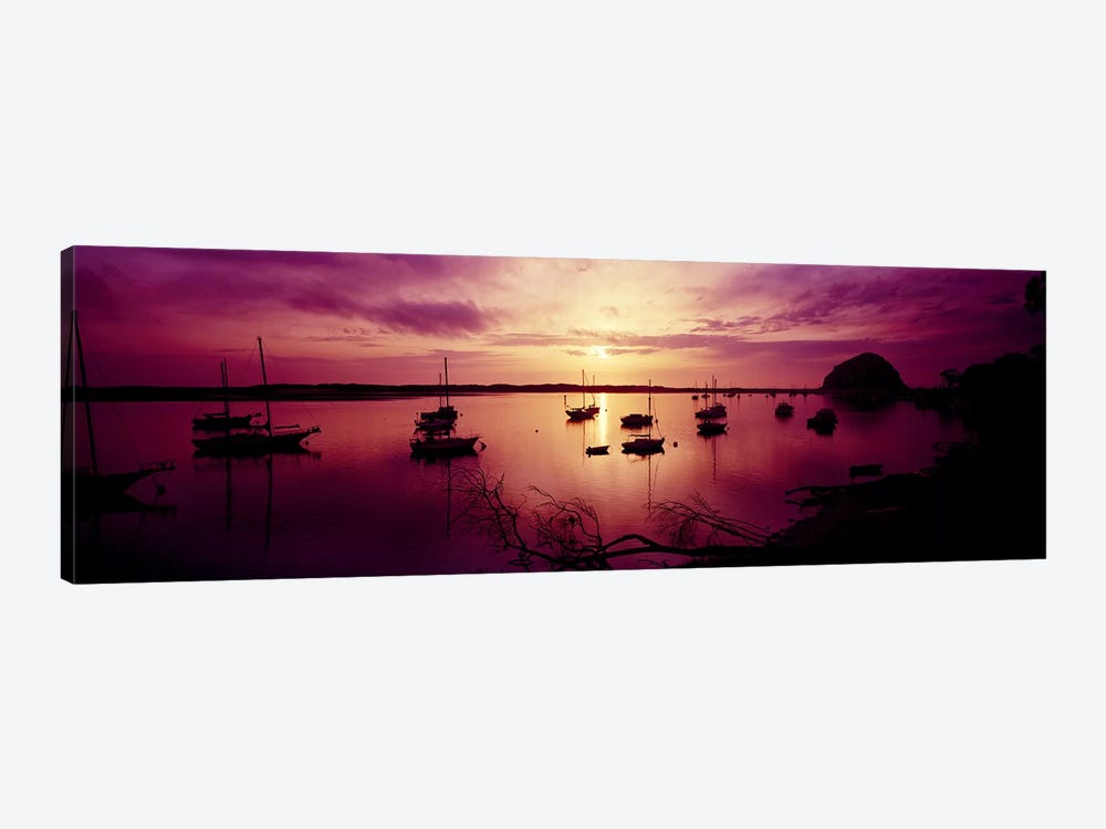 Boats in the sea, Morro Bay, San Luis Obispo County, California, USA by Panoramic Images 1-piece Art Print