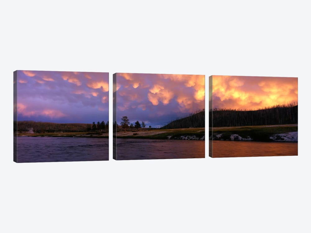 Firehole River Yellowstone National Park WY USA by Panoramic Images 3-piece Canvas Artwork