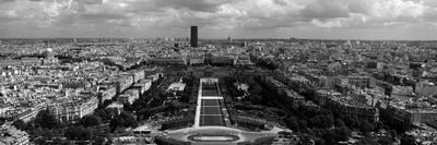 Aerial view of a city, Eiffel Tower, Paris, Ile-de-France, France by Panoramic Images framed canvas print