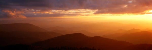 Panoramic Images: MountainsSunset, Blue Ridge Parkway, Great Smoky Mountains, North Carolina, USA by Panoramic Images