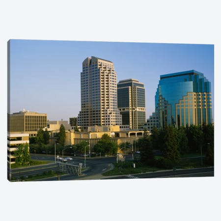 Skyscrapers in a city, Sacramento, California, USA Canvas Print #PIM704} by Panoramic Images Canvas Artwork