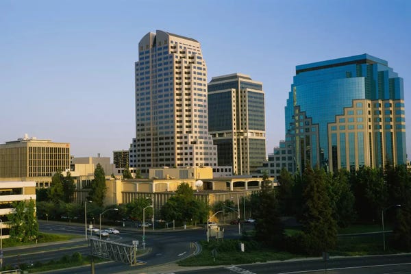 Sacramento: Skyscrapers in a city, Sacramento, California, USA by Panoramic Images