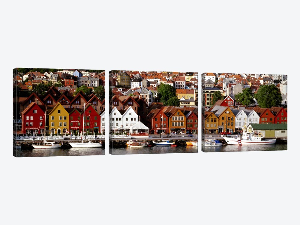 Bergen Norway by Panoramic Images 3-piece Canvas Wall Art