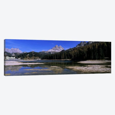 Tre Cime di Lavaredo As Seen From Lake Misurina, Cadore, Belluno Province, Veneto, Italy Canvas Print #PIM7083} by Panoramic Images Canvas Print