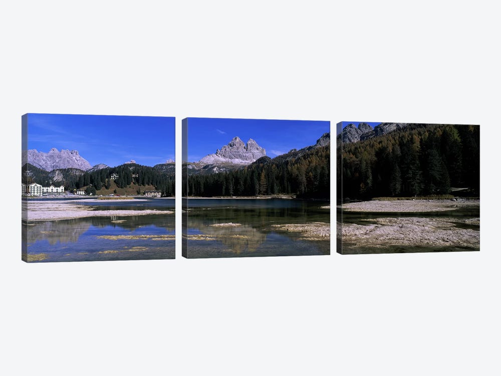 Tre Cime di Lavaredo As Seen From Lake Misurina, Cadore, Belluno Province, Veneto, Italy by Panoramic Images 3-piece Canvas Art Print
