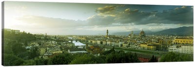 Aerial View Of Florence From Piazzale Michelangelo, Tuscany, Italy Canvas Art Print - Florence Art