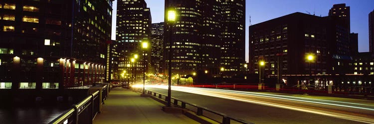 Traffic on a bridge in a city, Northern Avenue Bridge, Boston, Suffolk County, Massachusetts, USA