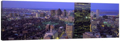 Aerial view of a city, Boston, Suffolk County, Massachusetts, USA Canvas Art Print - Massachusetts Art