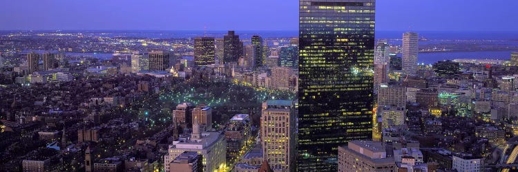 Aerial view of a city, Boston, Suffolk County, Massachusetts, USA