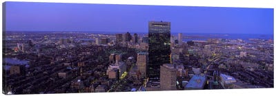 Aerial view of a city, Boston, Suffolk County, Massachusetts, USA #2 Canvas Art Print - Boston Art