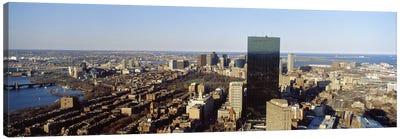 Aerial view of a city, Boston, Suffolk County, Massachusetts, USA #3 Canvas Art Print - Boston Art