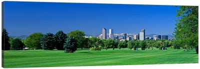 Skyline In Daylight, Denver, Colorado, USA Canvas Art Print - Golf Course Art