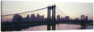 Bridge across a river, Manhattan Bridge, East River, Manhattan, New York City, New York State, USA Canvas Art Print - Nature Panoramics
