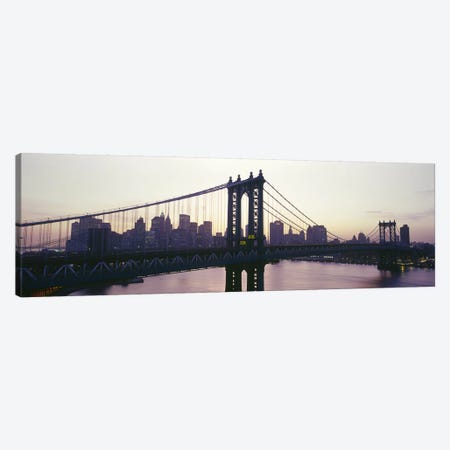 Bridge across a river, Manhattan Bridge, East River, Manhattan, New York City, New York State, USA Canvas Print #PIM7100} by Panoramic Images Canvas Wall Art
