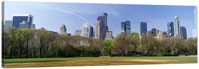 High-Angle View Of Architecture Along Central Park South, Midtown, Manhattan, New York City, New York, USA Canvas Art Print - City Park Art