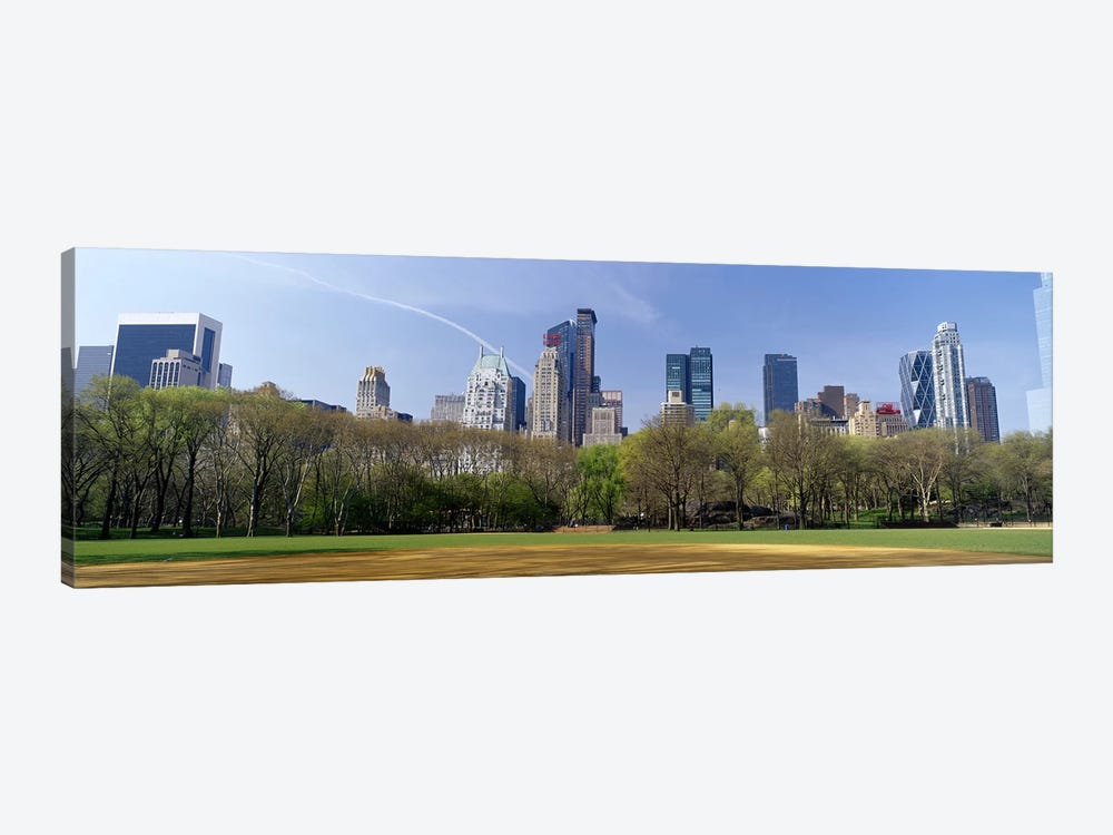 High-Angle View Of Architecture Along Central Park South, Midtown, Manhattan, New York City, New York, USA by Panoramic Images 1-piece Canvas Artwork