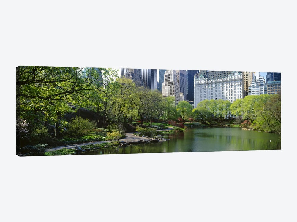 Pond in a park, Central Park South, Central Park, Manhattan, New York City, New York State, USA by Panoramic Images 1-piece Canvas Print