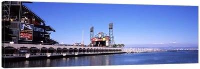 Baseball park at the waterfront, AT&T Park, San Francisco, California, USA Canvas Art Print - Stadium Art