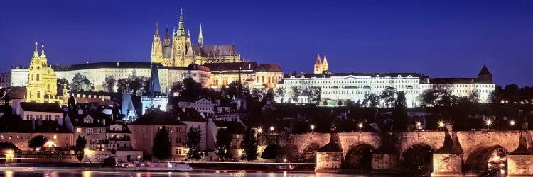 Arch bridge across a river, Charles Bridge, Hradcany Castle, St. Vitus Cathedral, Prague, Czech Republic #3