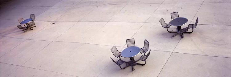 High angle view of tables & chairs in a parkSan Jose, California, USA