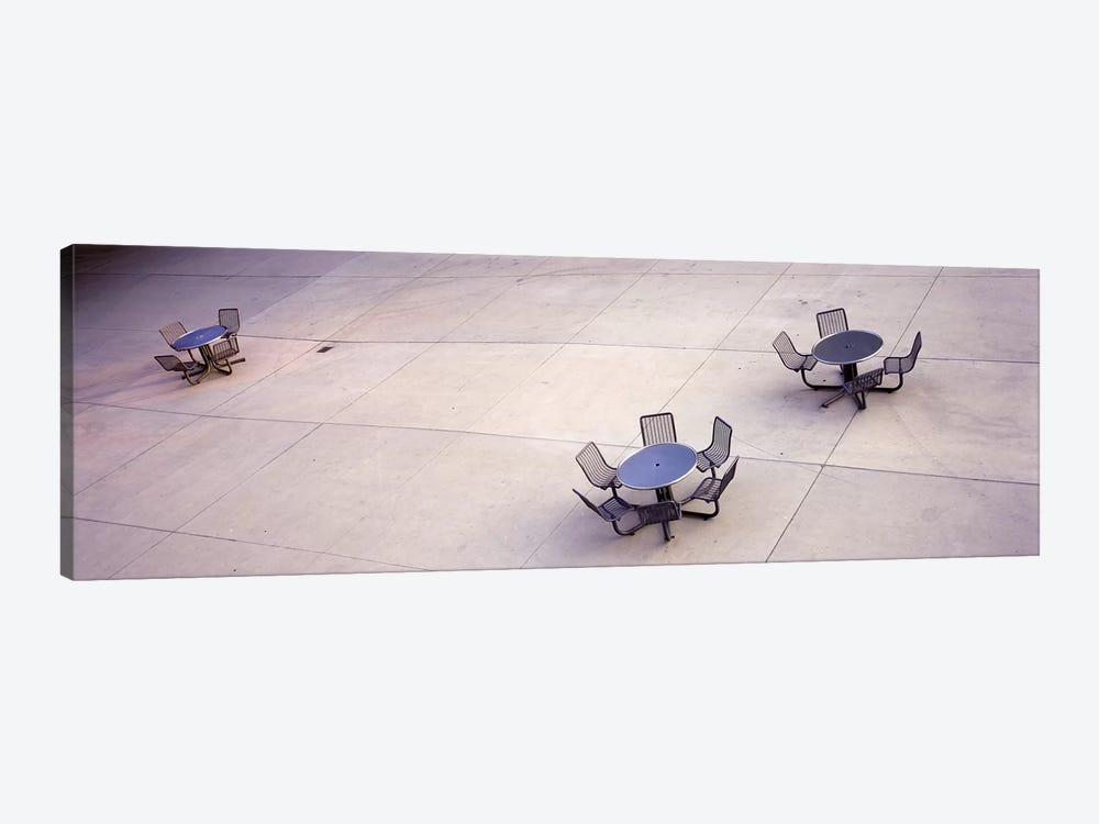 High angle view of tables & chairs in a parkSan Jose, California, USA by Panoramic Images 1-piece Art Print