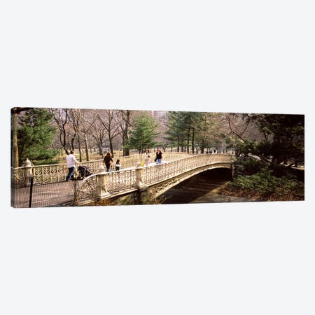 Group of people walking on an arch bridgeCentral Park, Manhattan, New York City, New York State, USA Canvas Print #PIM7125} by Panoramic Images Canvas Print
