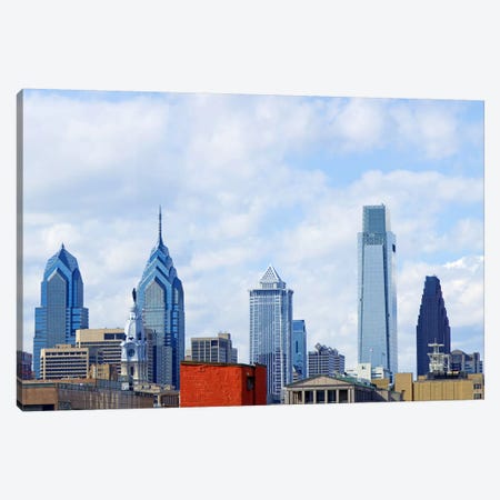 Buildings in a city, Comcast Center, Center City, Philadelphia, Philadelphia County, Pennsylvania, USA Canvas Print #PIM7134} by Panoramic Images Canvas Artwork