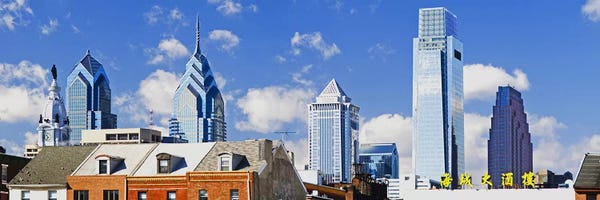 Philadelphia: Buildings in a cityChinatown Area, Comcast Center, Center City, Philadelphia, Philadelphia County, Pennsylvania, USA by Panoramic Images
