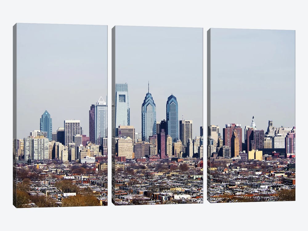 Buildings in a city, Comcast Center, Center City, Philadelphia, Philadelphia County, Pennsylvania, USA #2 by Panoramic Images 3-piece Art Print