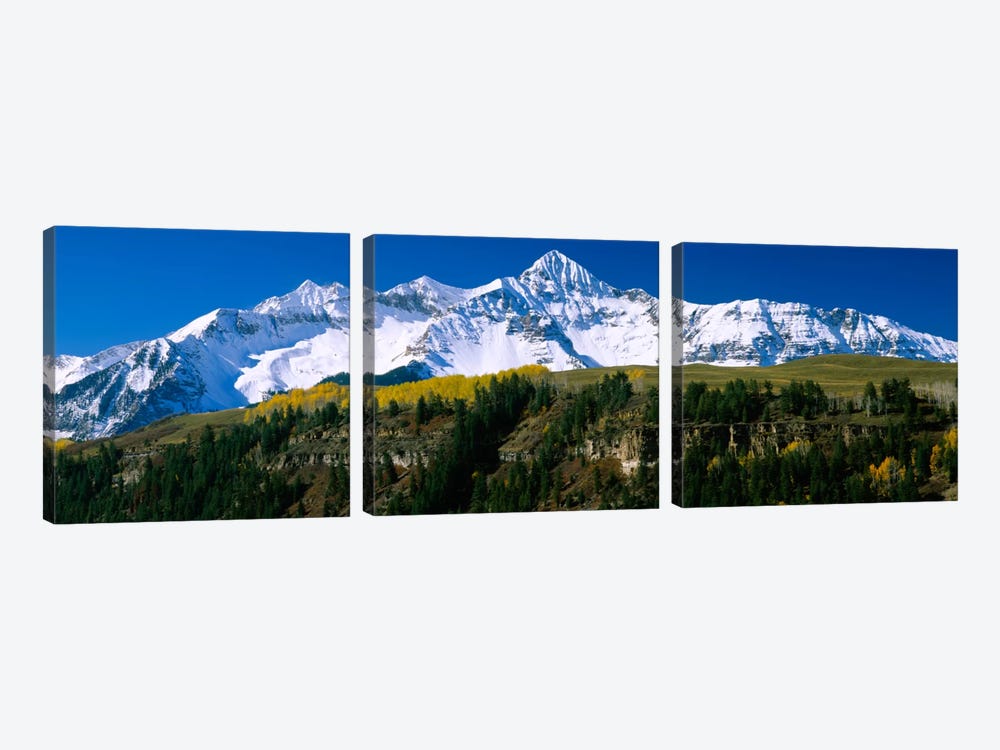 Snow-Covered Wilson Peak, Lizard Head Wilderness, Uncompahgre National Forest, San Miguel County, Colorado, USA by Panoramic Images 3-piece Canvas Art Print