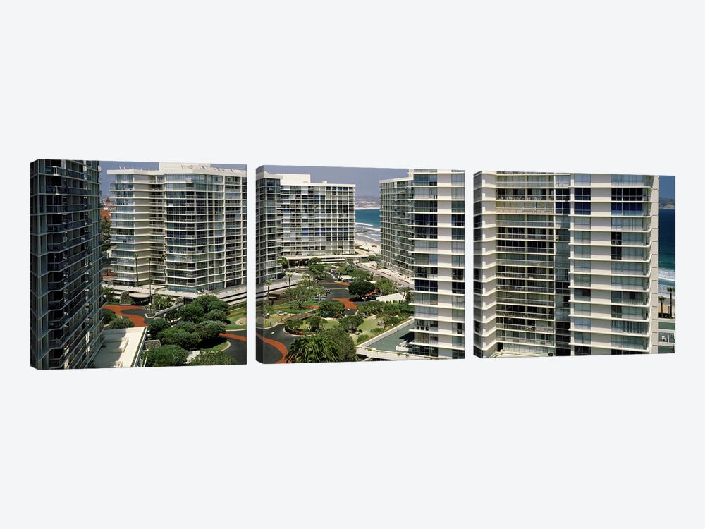 Condos in a city, San Diego, California, USA by Panoramic Images 3-piece Canvas Art Print