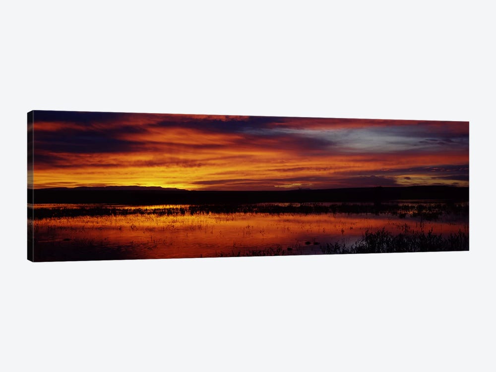 Majestic Cloudy Sunrise, Bosque del Apache National Wildlife Refuge, Socorro County, New Mexico, USA by Panoramic Images 1-piece Canvas Art