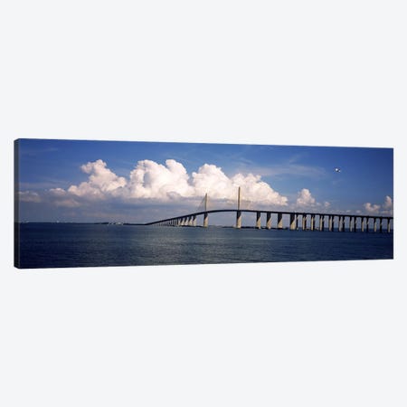 Suspension bridge across the bay, Sunshine Skyway Bridge, Tampa Bay, Gulf of Mexico, Florida, USA Canvas Print #PIM7171} by Panoramic Images Canvas Print