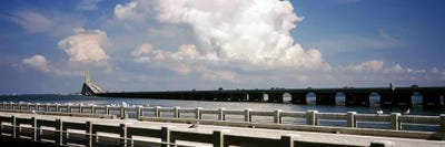 Bridge across a bay, Sunshine Skyway Bridge, Tampa Bay, Gulf of Mexico, Florida, USA by Panoramic Images canvas print