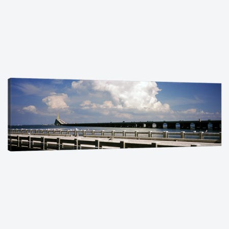 Bridge across a bay, Sunshine Skyway Bridge, Tampa Bay, Gulf of Mexico, Florida, USA Canvas Print #PIM7172} by Panoramic Images Art Print
