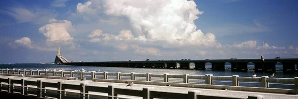 Gulf Of Mexico: Bridge across a bay, Sunshine Skyway Bridge, Tampa Bay, Gulf of Mexico, Florida, USA by Panoramic Images